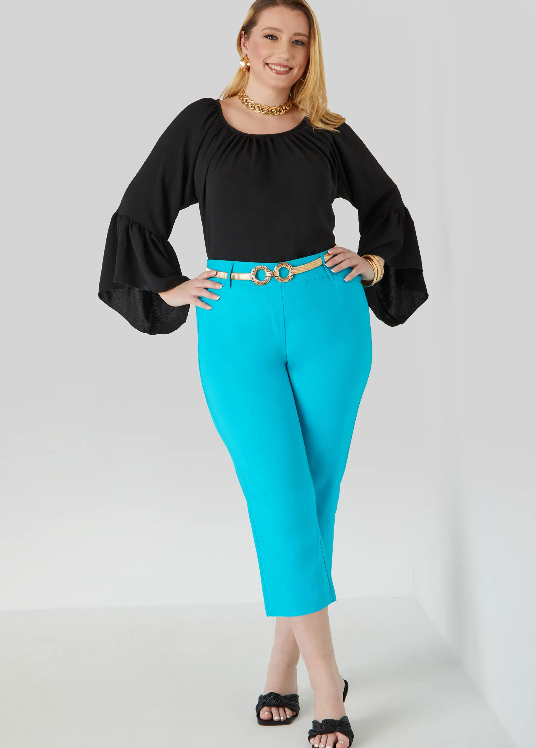 Online Ashley Stewart 25 In Inseam Millennium Cropped Pants