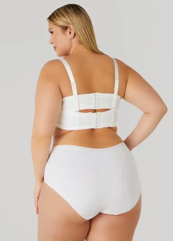 Discount Ashley Stewart 6 Way Convertible Butterfly Bra White