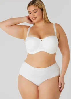 Discount Ashley Stewart 6 Way Convertible Butterfly Bra White
