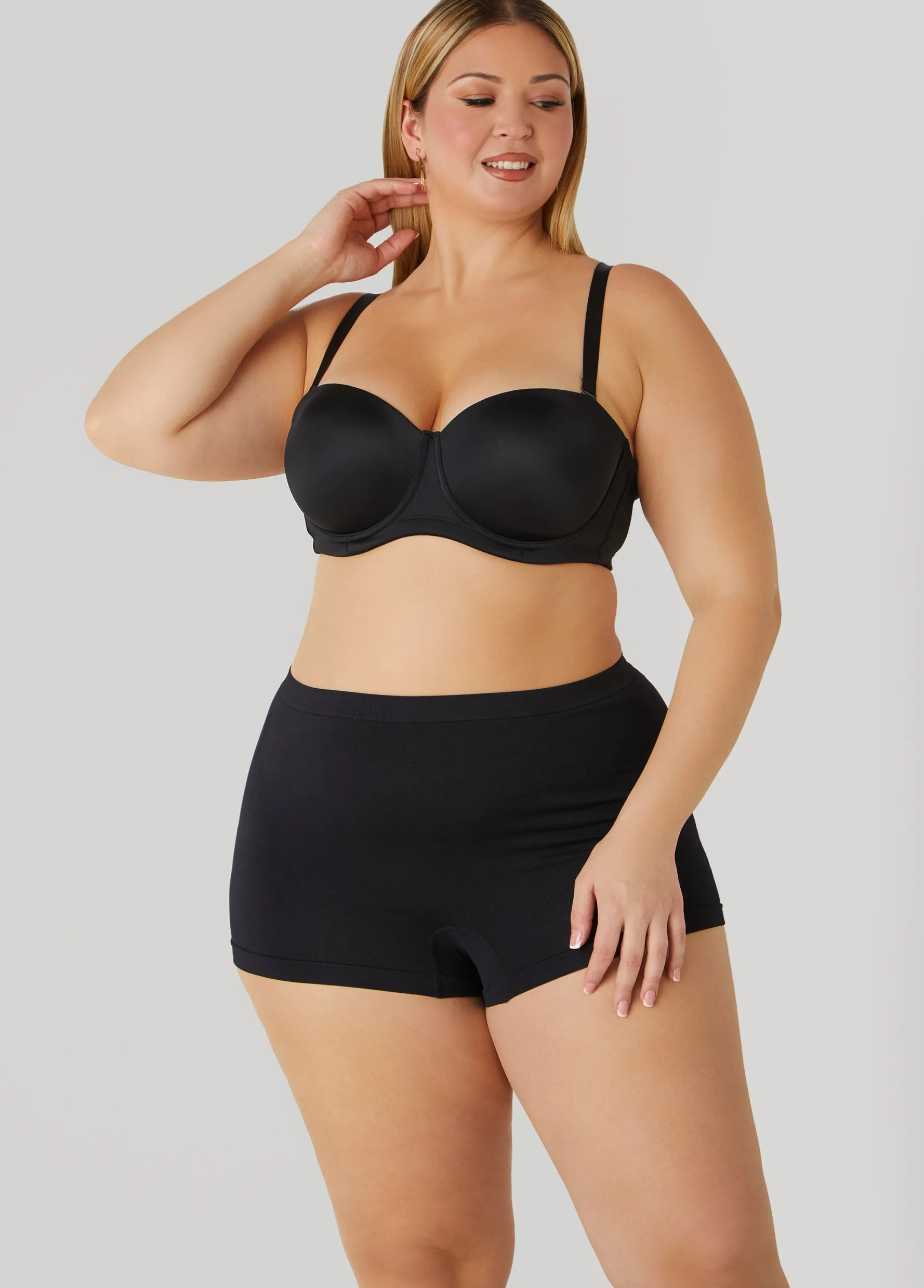 Hot Ashley Stewart 5 Way Convertible Underwire Bra Black