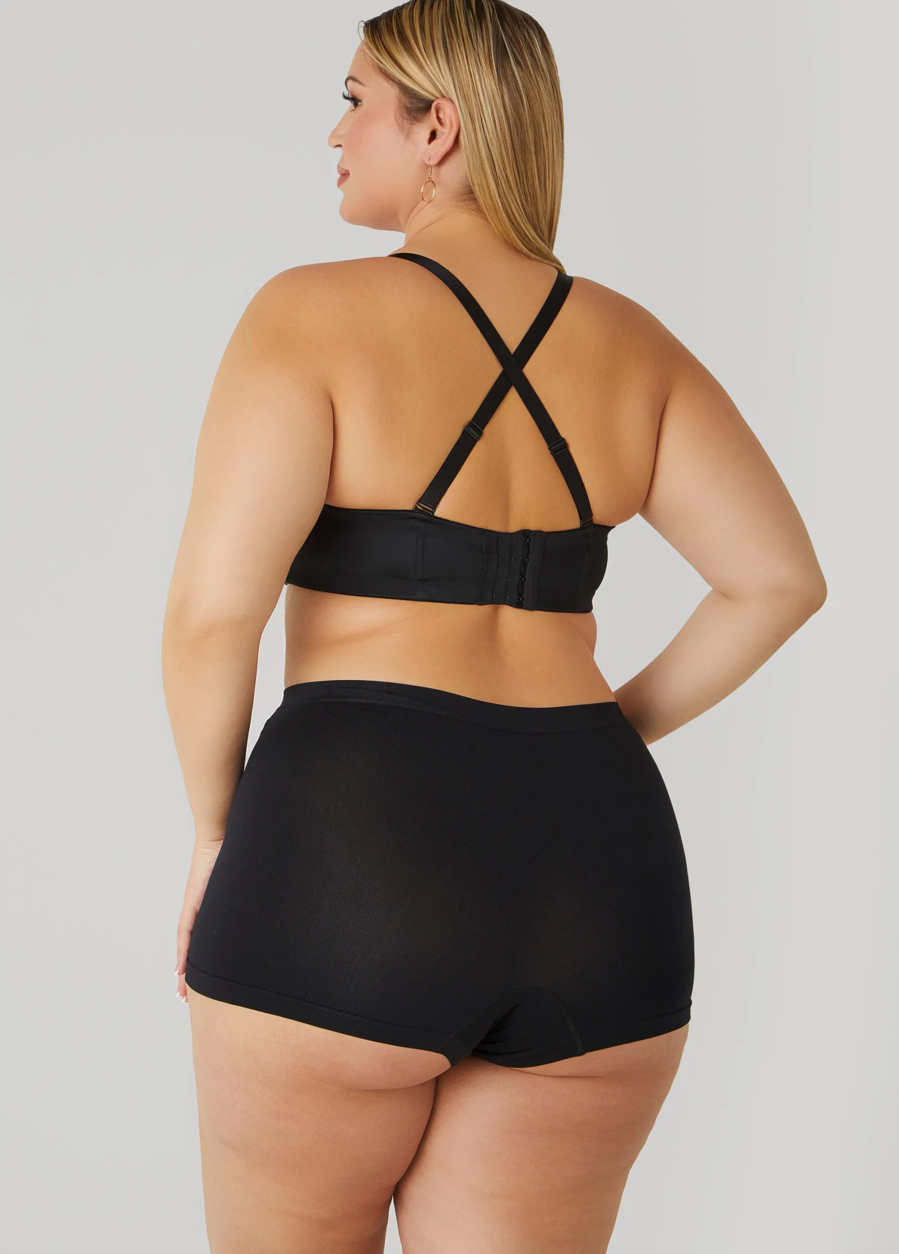 Hot Ashley Stewart 5 Way Convertible Underwire Bra Black