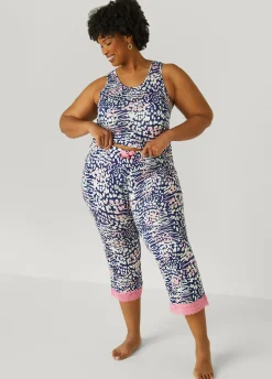 Fashion Ashley Stewart Animal Print Pajama Set