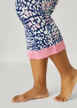 Fashion Ashley Stewart Animal Print Pajama Set
