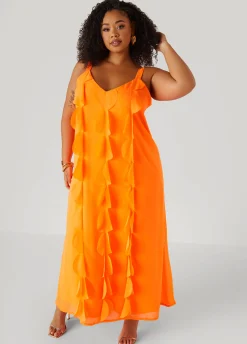 Discount Ashley Stewart Appliqued Maxi Dress
