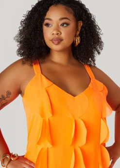Discount Ashley Stewart Appliqued Maxi Dress