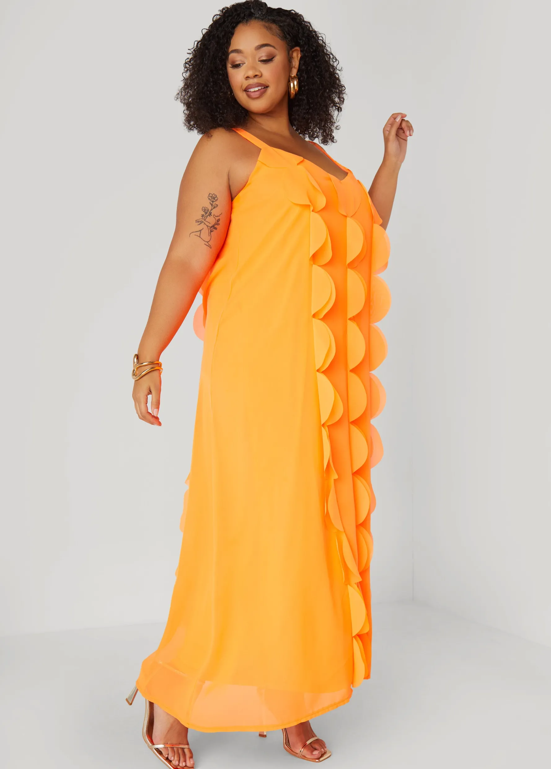 Discount Ashley Stewart Appliqued Maxi Dress