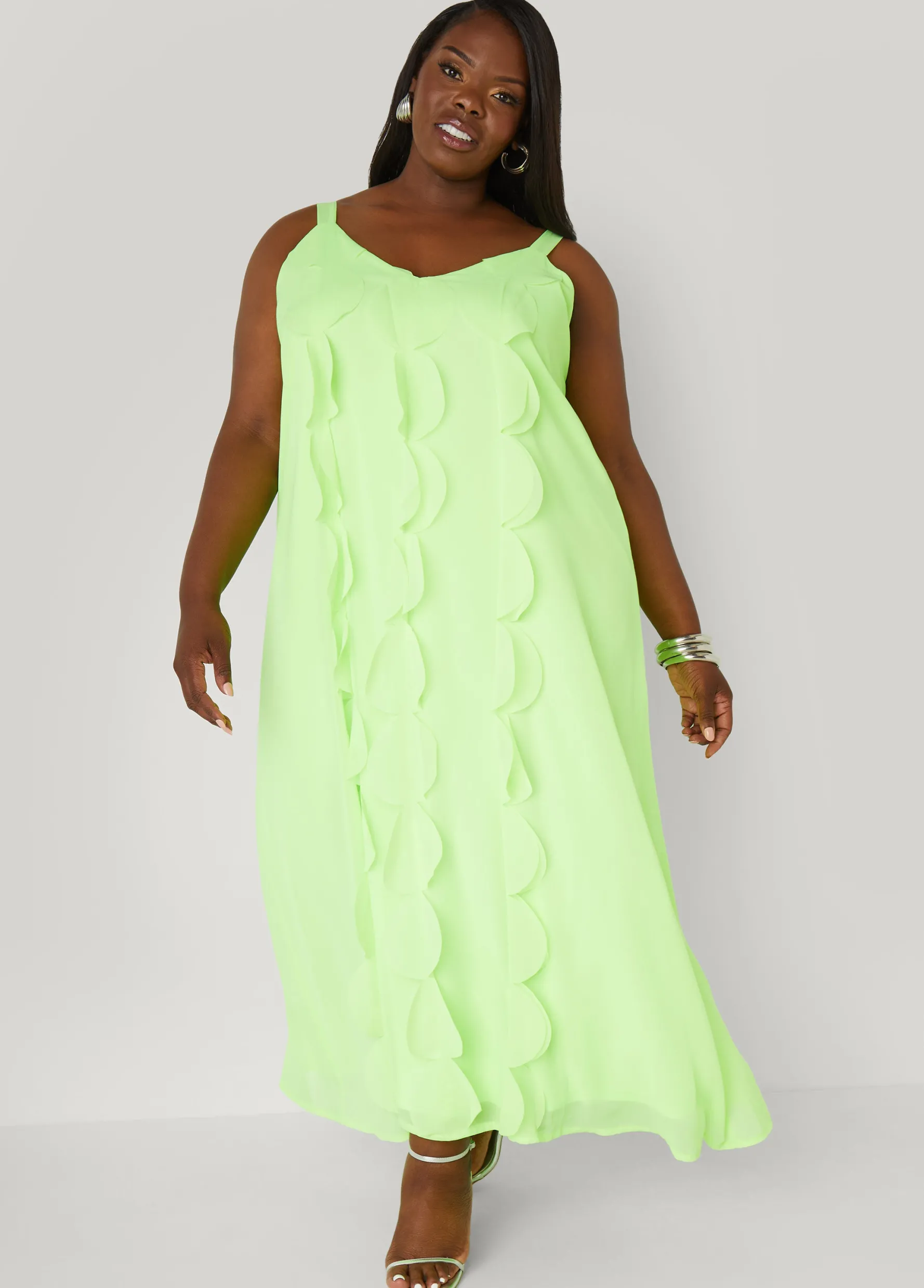 Discount Ashley Stewart Appliqued Maxi Dress