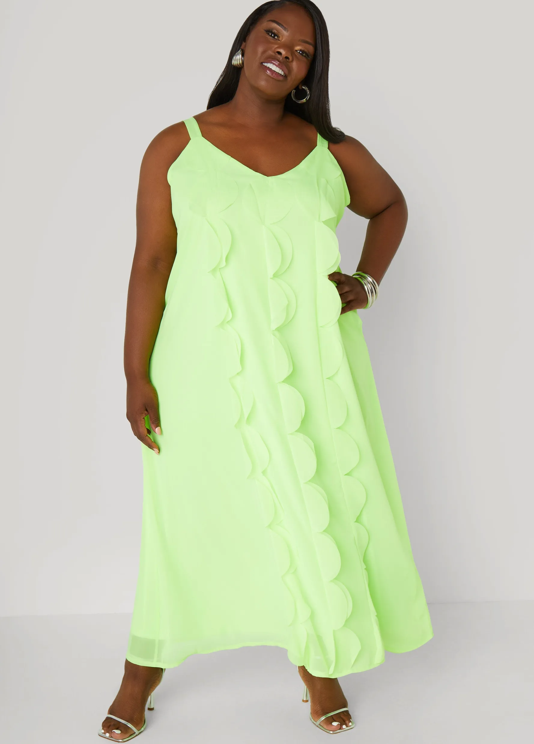 Discount Ashley Stewart Appliqued Maxi Dress