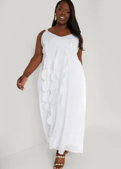 Discount Ashley Stewart Appliqued Maxi Dress