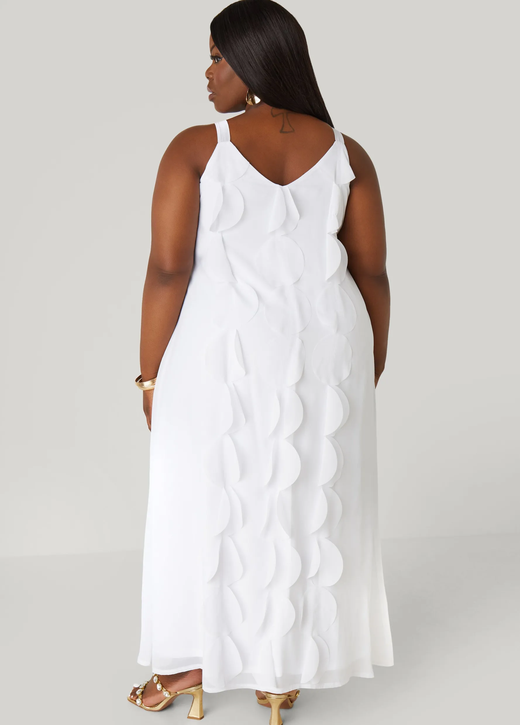Discount Ashley Stewart Appliqued Maxi Dress