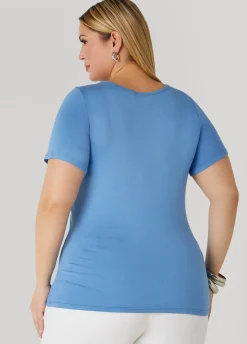 Discount Ashley Stewart Basic Scoop Neck Tee
