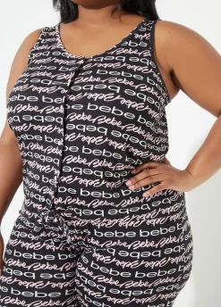 Sale Ashley Stewart Bebe Logo Print Pajama Set
