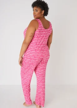 Sale Ashley Stewart Bebe Logo Print Pajama Set