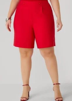 Discount Ashley Stewart Button Embellished Shorts