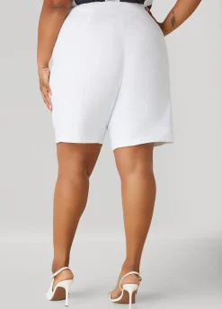Discount Ashley Stewart Button Embellished Shorts