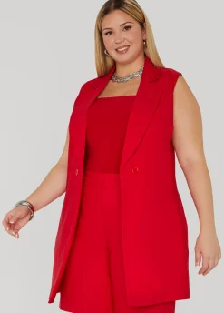 Discount Ashley Stewart Button Embellished Vest