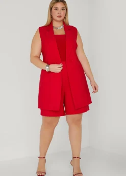 Discount Ashley Stewart Button Embellished Vest