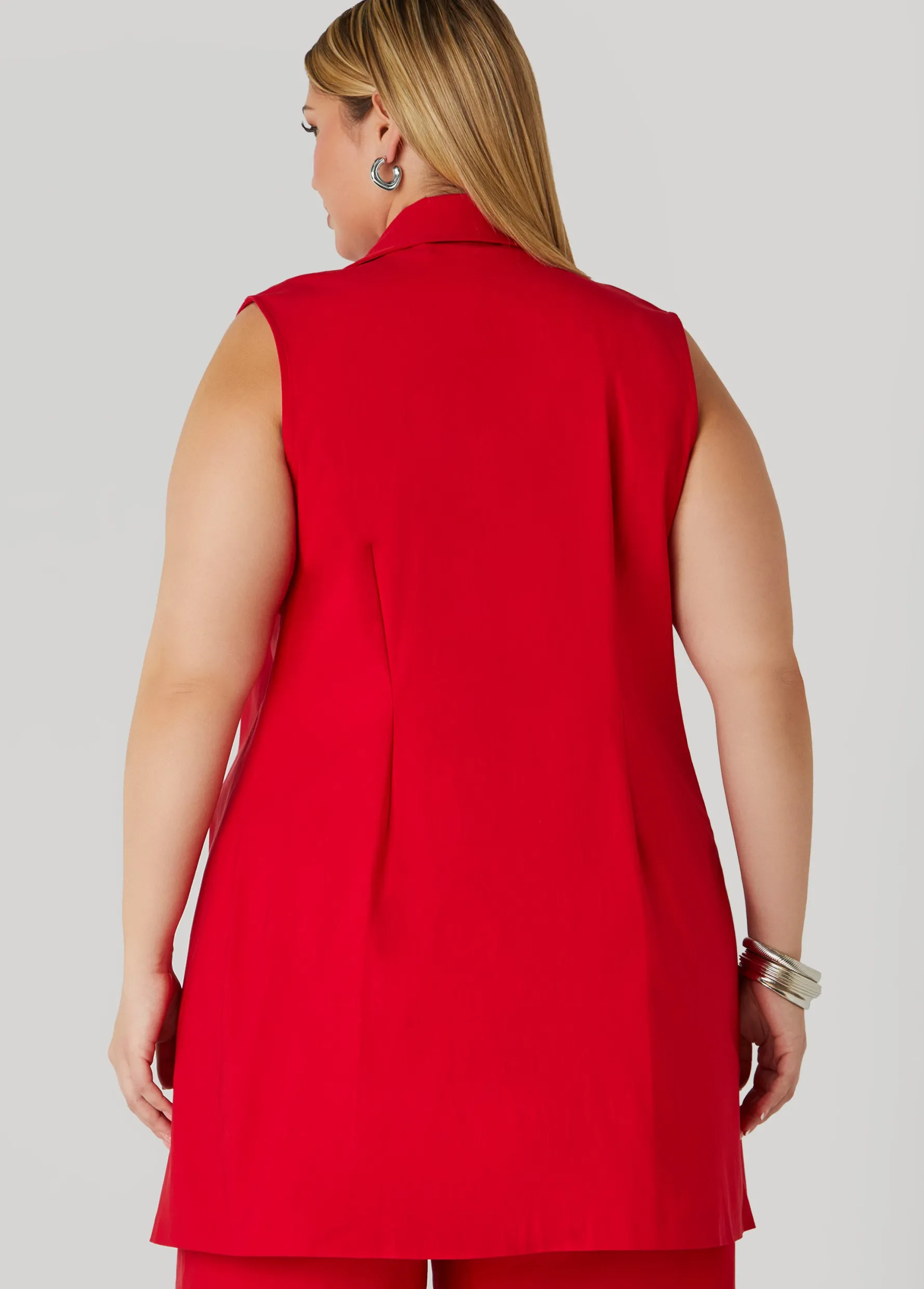 Discount Ashley Stewart Button Embellished Vest