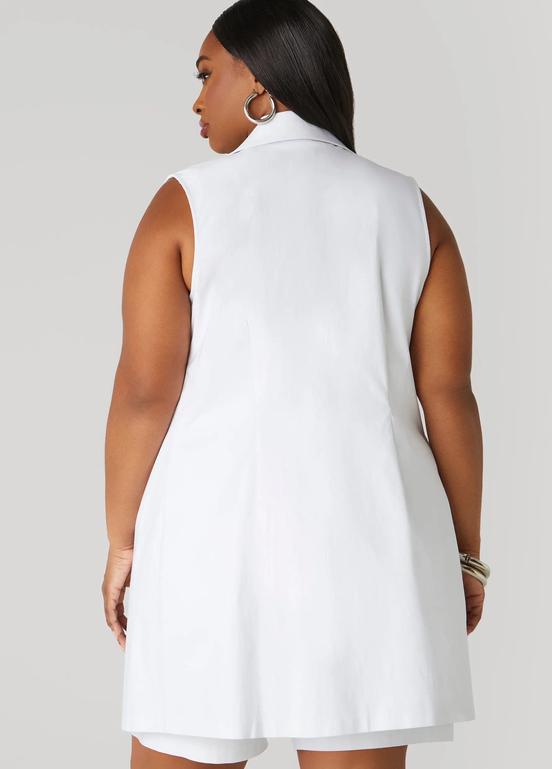 Discount Ashley Stewart Button Embellished Vest