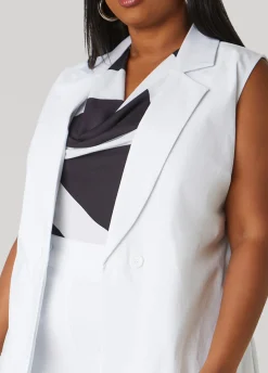 Discount Ashley Stewart Button Embellished Vest