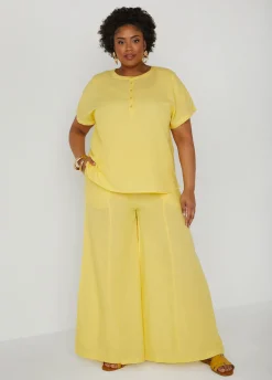 Sale Ashley Stewart Button Front Tunic