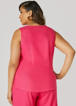 Sale Ashley Stewart Button Front Vest