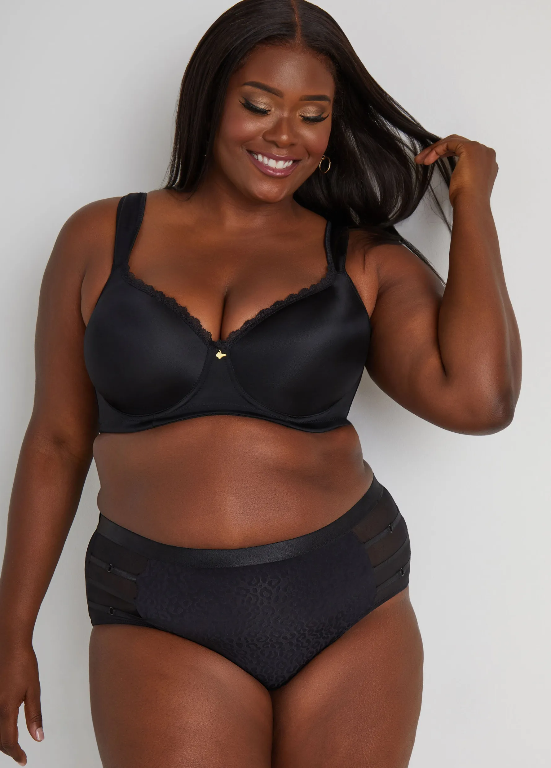 Online Ashley Stewart Caged Leopard Hipster Panty
