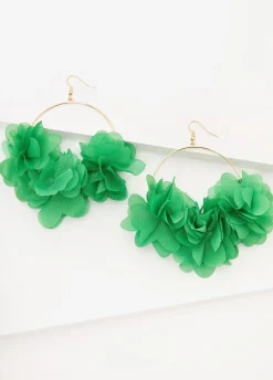 New Ashley Stewart Chiffon Flower Petal Earrings Amazon