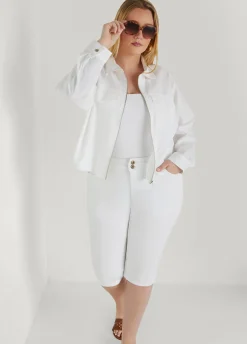 Clearance Ashley Stewart Cotton And Linen Jacket