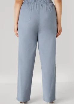 Best Ashley Stewart Cotton And Linen Pants Blue