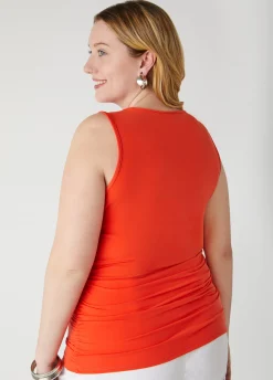 Outlet Ashley Stewart Cowl Neck Ruched Knit Top