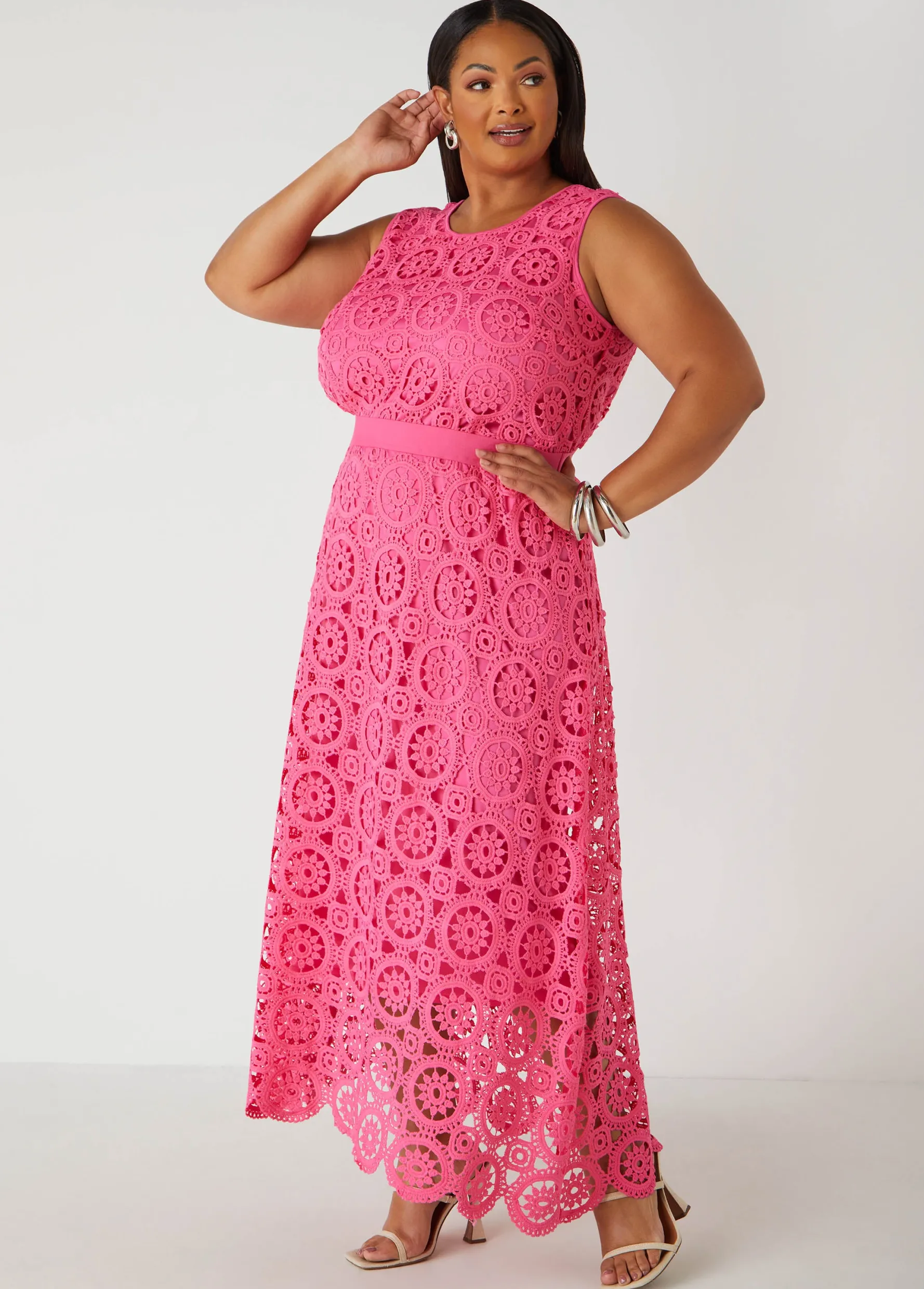 Discount Ashley Stewart Crochet Maxi Skirt