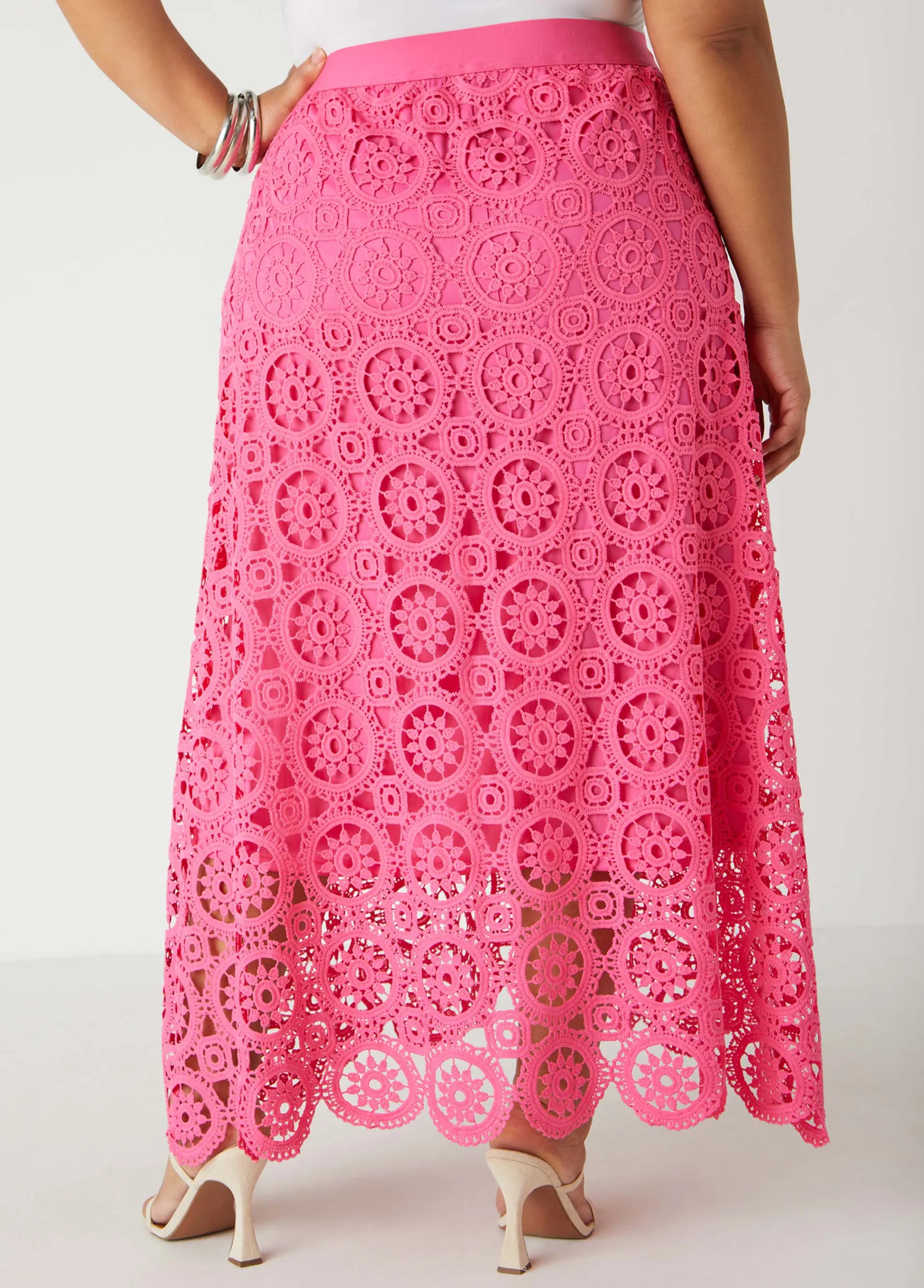 Discount Ashley Stewart Crochet Maxi Skirt