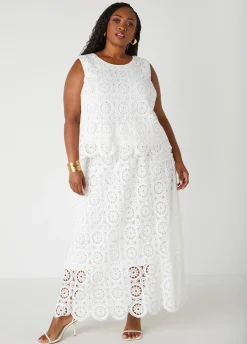 New Ashley Stewart Crocheted Top
