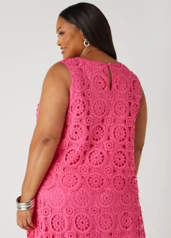 New Ashley Stewart Crocheted Top