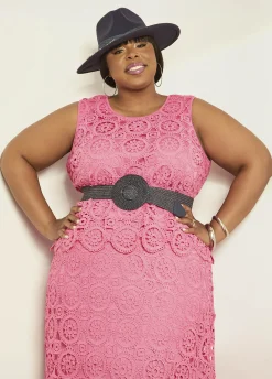 New Ashley Stewart Crocheted Top