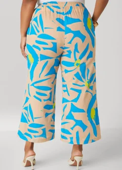 Discount Ashley Stewart Cropped Floral Print Pants Multi