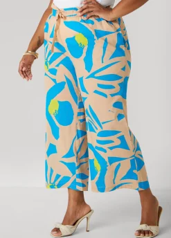 Discount Ashley Stewart Cropped Floral Print Pants Multi