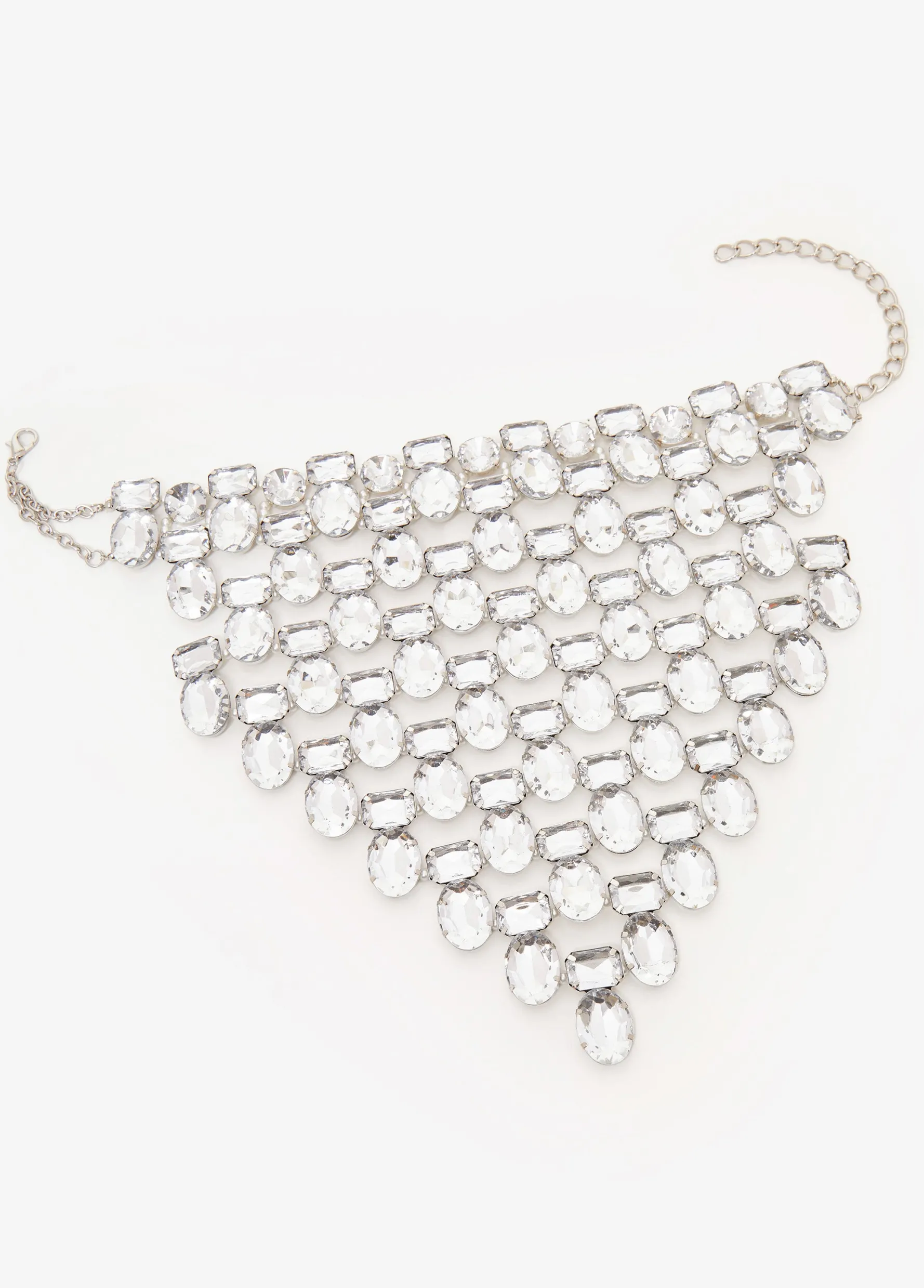 Hot Ashley Stewart Crystal And Faux Pearl Collar