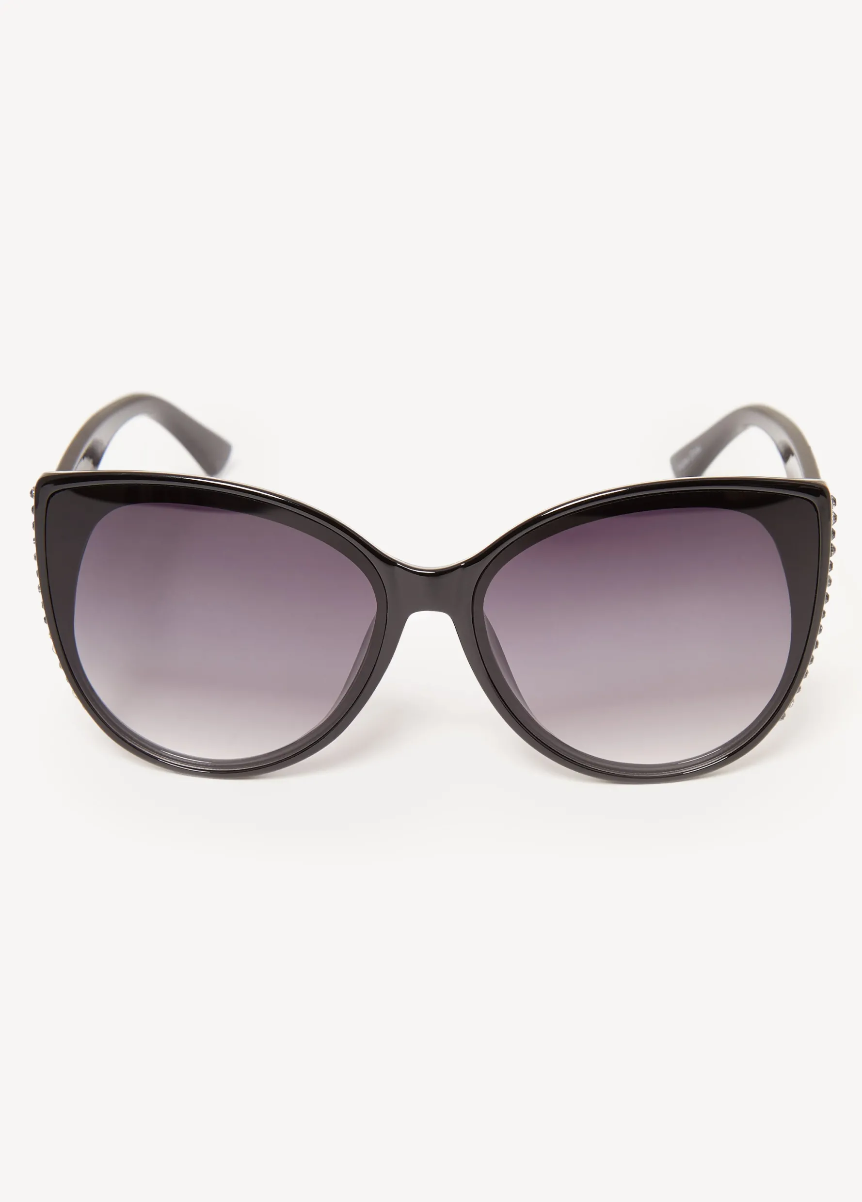 Discount Ashley Stewart Crystal Cat Eye Tinted Sunglasses Black