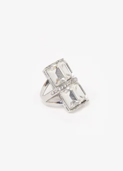 Online Ashley Stewart Crystal Tone Ring Silver