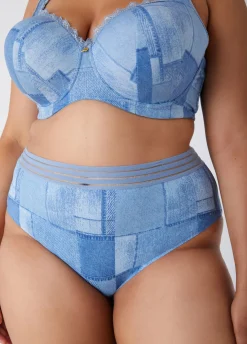 Clearance Ashley Stewart Sheer Waist Brief Panty Denim