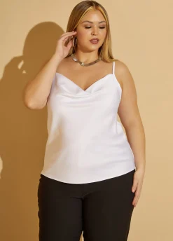 Discount Ashley Stewart Draped Satin Cami