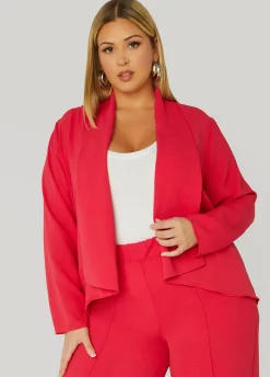 Sale Ashley Stewart Draped Textured Jacket