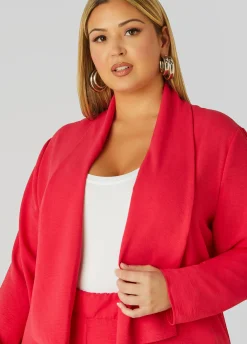 Sale Ashley Stewart Draped Textured Jacket