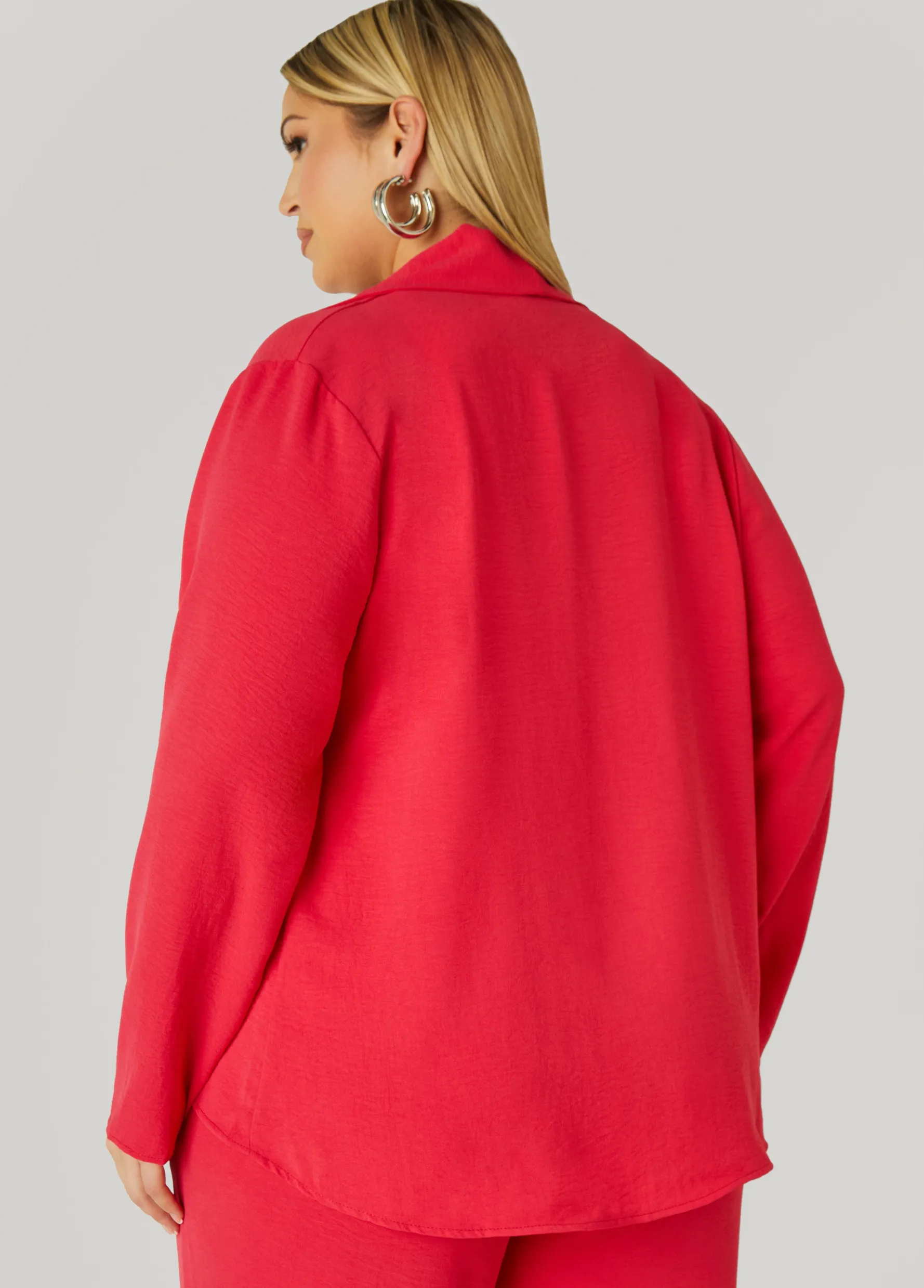 Sale Ashley Stewart Draped Textured Jacket