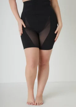 Sale Ashley Stewart Extra Firm Long Leg Shaper Shorts Black