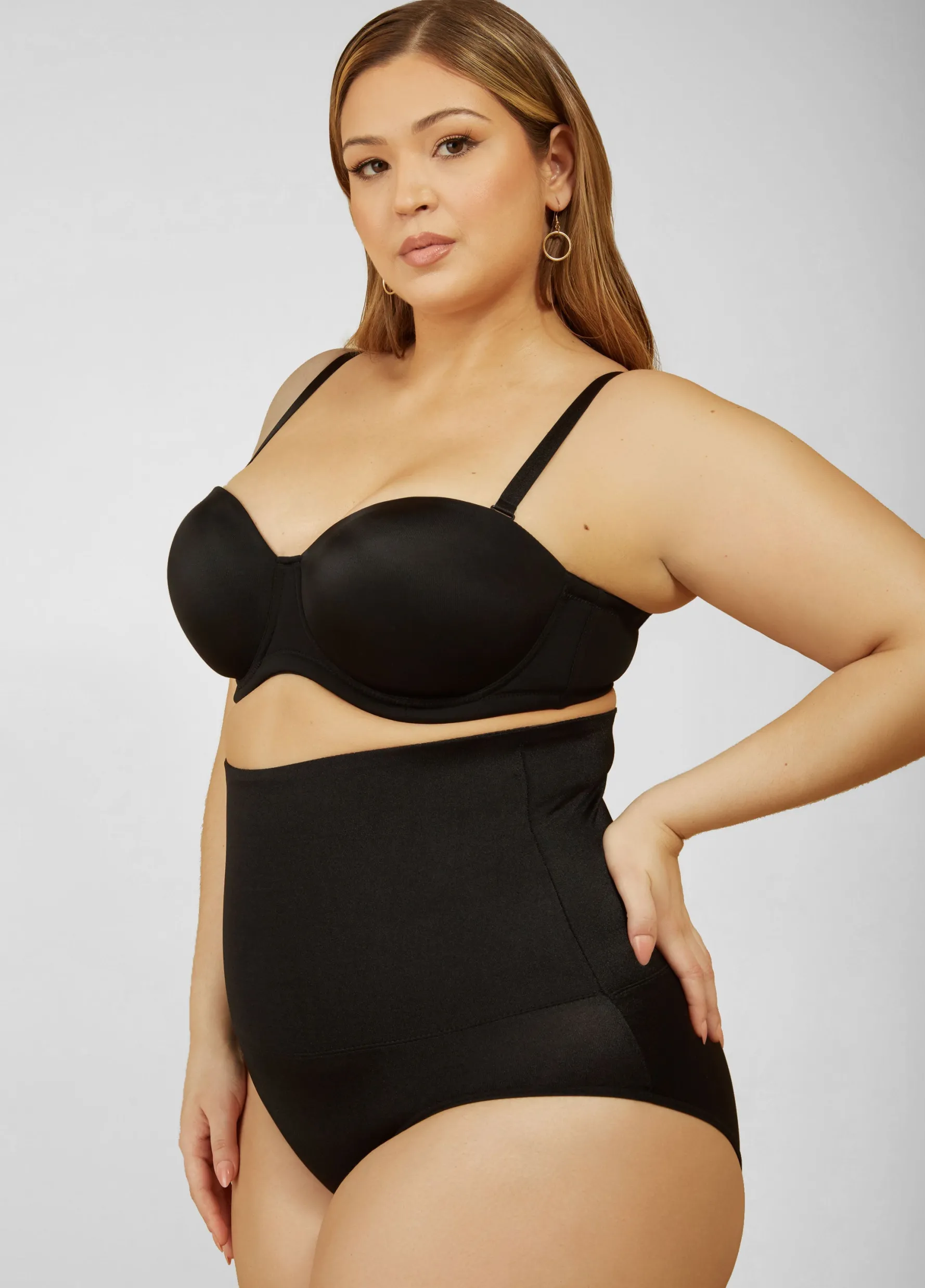 Discount Ashley Stewart Extra Firm Shaping Briefs Black