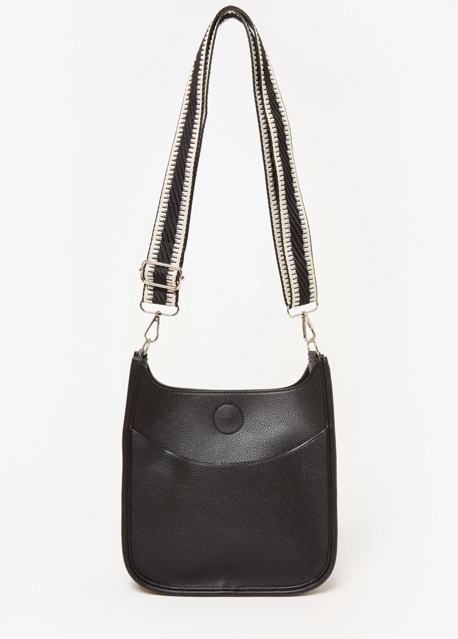 Clearance Ashley Stewart Faux Leather Crossbody Black