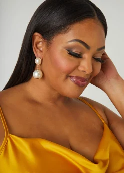 Clearance Ashley Stewart Faux Earrings Pearl